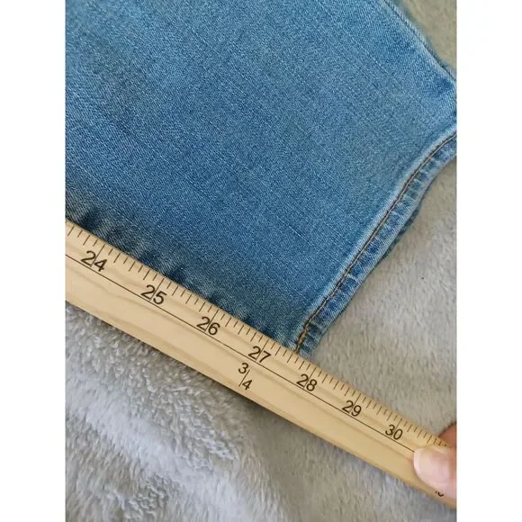 Talbots Straight Leg Jeans High Waist Medium Blue Wash Size 14 Petite Women's - Picture 9 of 11